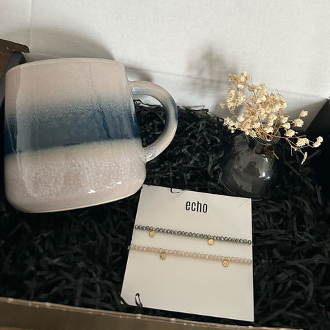 Ceramic mug and bracelets gift set