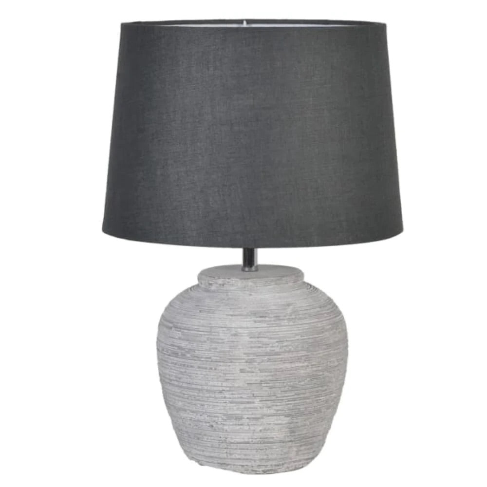 Distressed Stone effect lamp with shade  - Pre- order