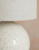 Cream textured linen lamp with linen shade  - Pre- order