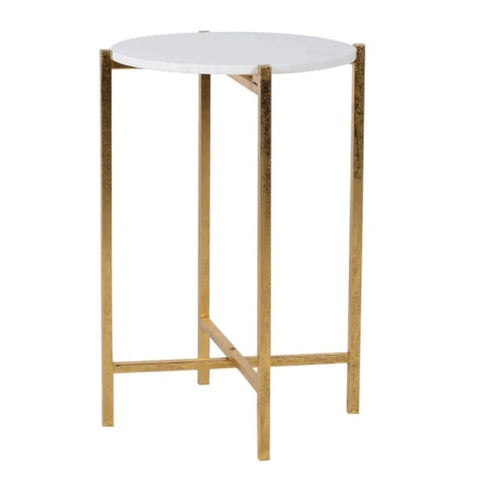 Marble effect gold side table  - Pre- order