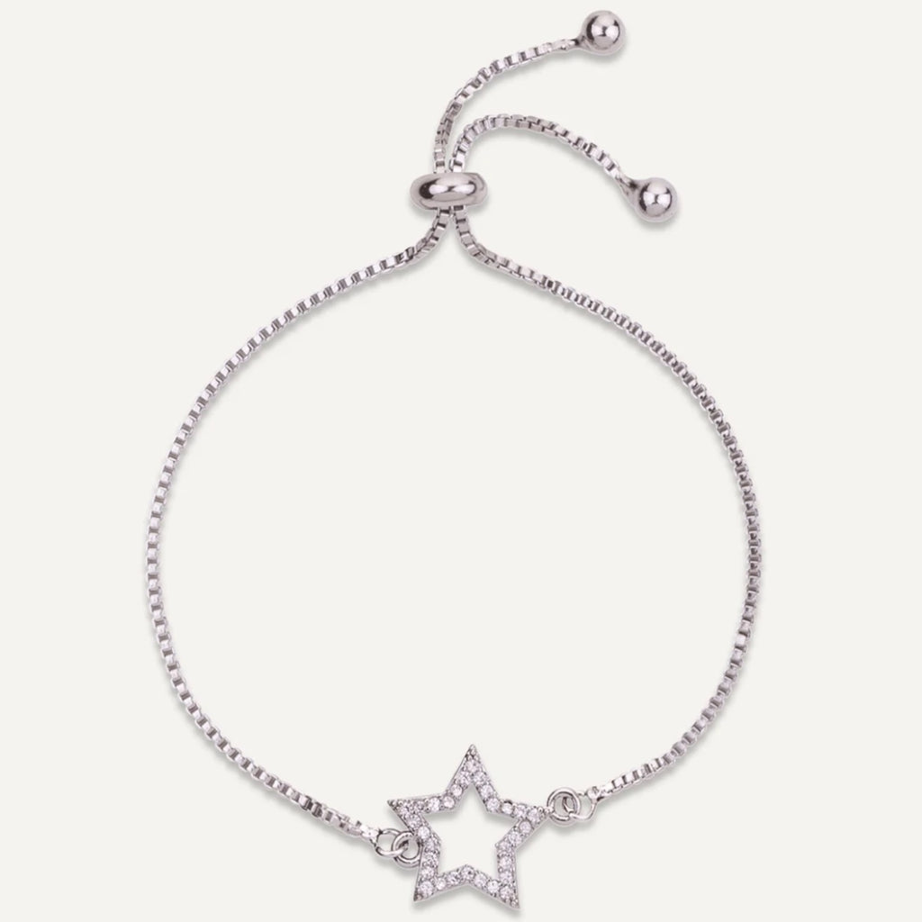 Sparkle star bracelet - silver