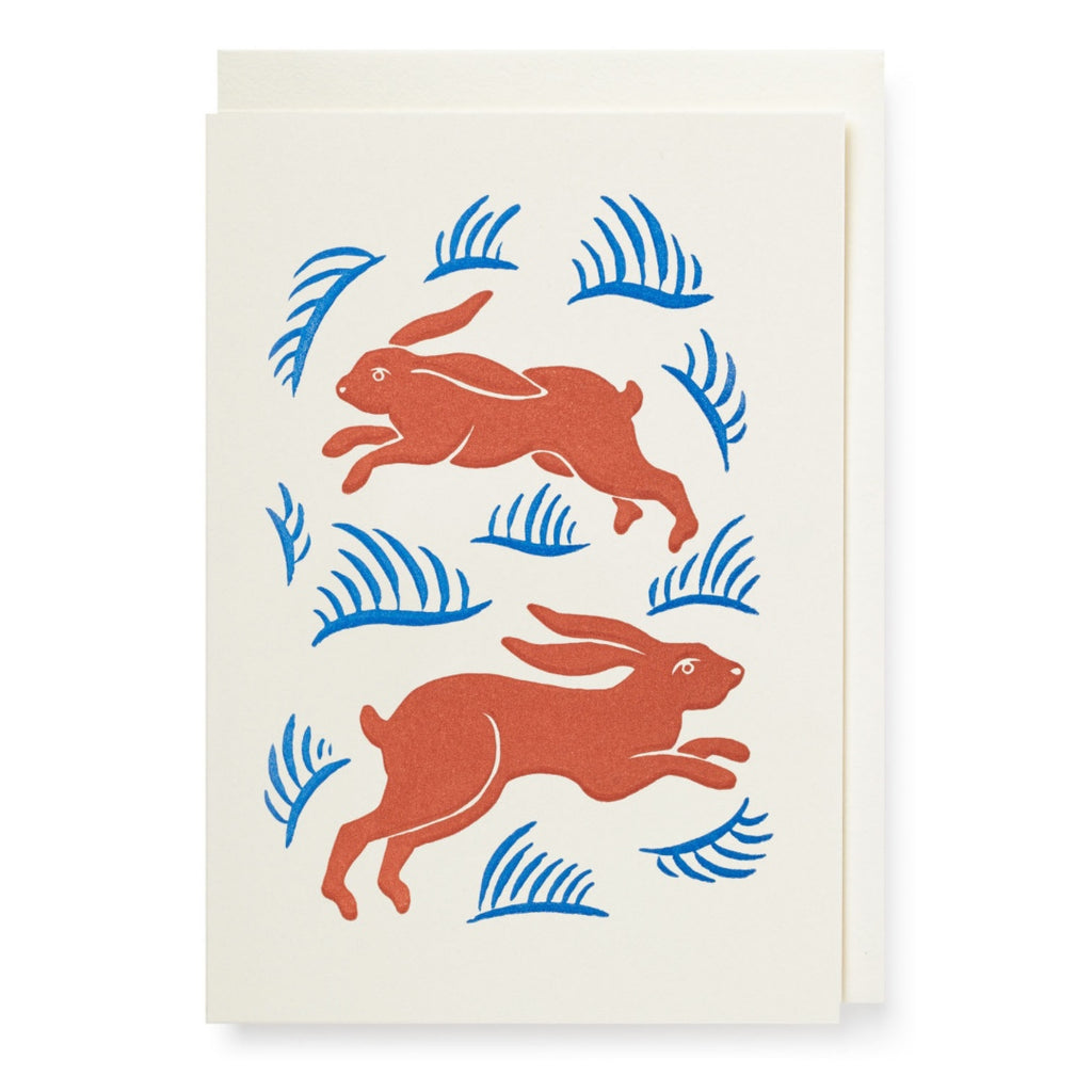 Hares letterpress card