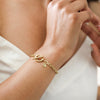 Gold Stainless Steel Organic T-Bar Bracelet