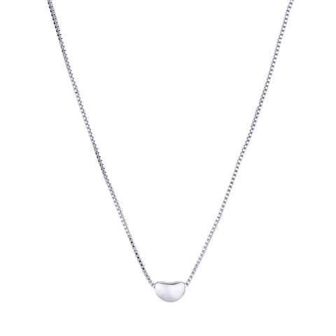 Abstract contemporary necklace - silver