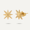 detailed star stud earrings - gold