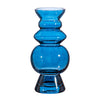 blue curvy glass vase