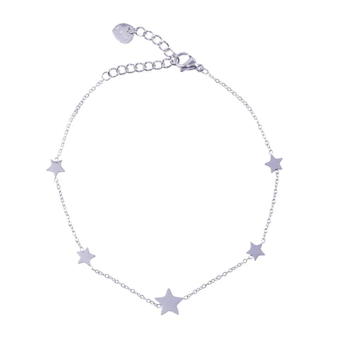 Star chain bracelet - silver