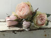 5 head rose stem - dusky pink faux