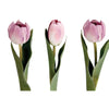 Set of 3 faux tulips - mauve mix