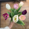 Mixed faux tulip bunch