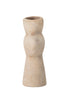 Ngoie cream stoneware vase with hole
