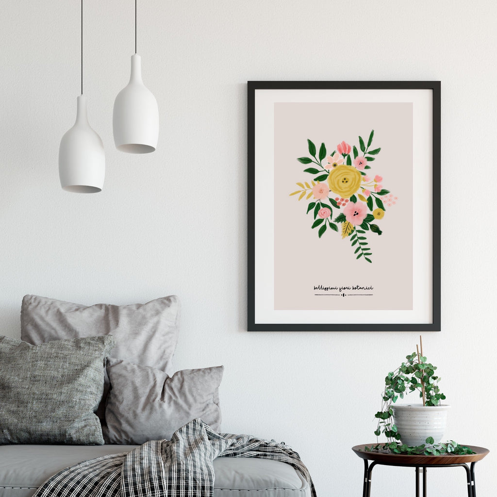 Modern Botanical bouquet print