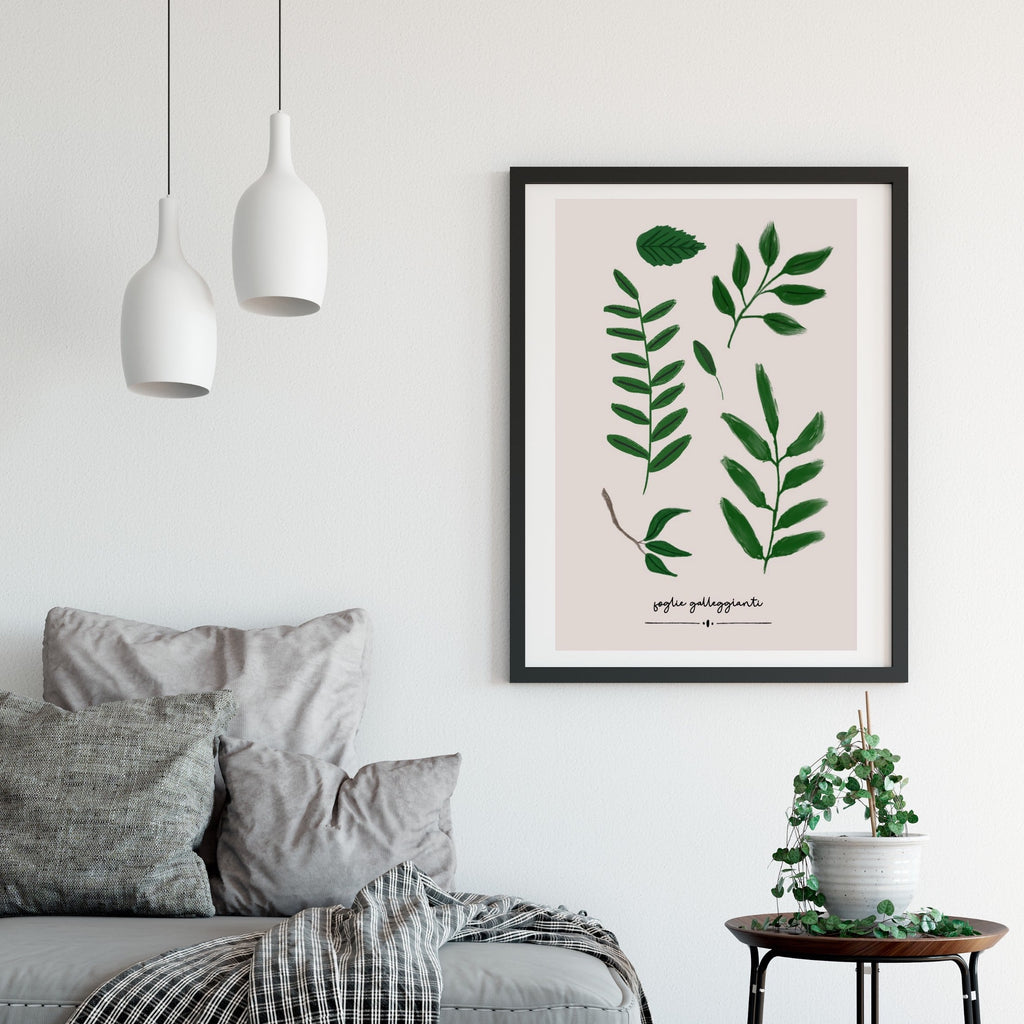 Modern Botanical leaf print